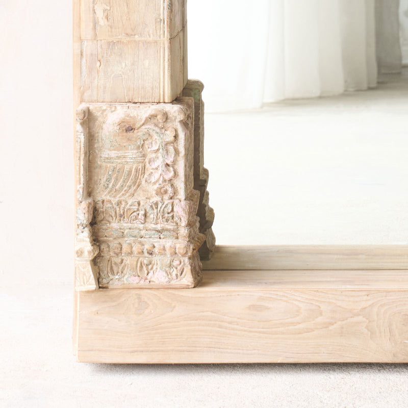 Vintage Carved Mirror | Natural