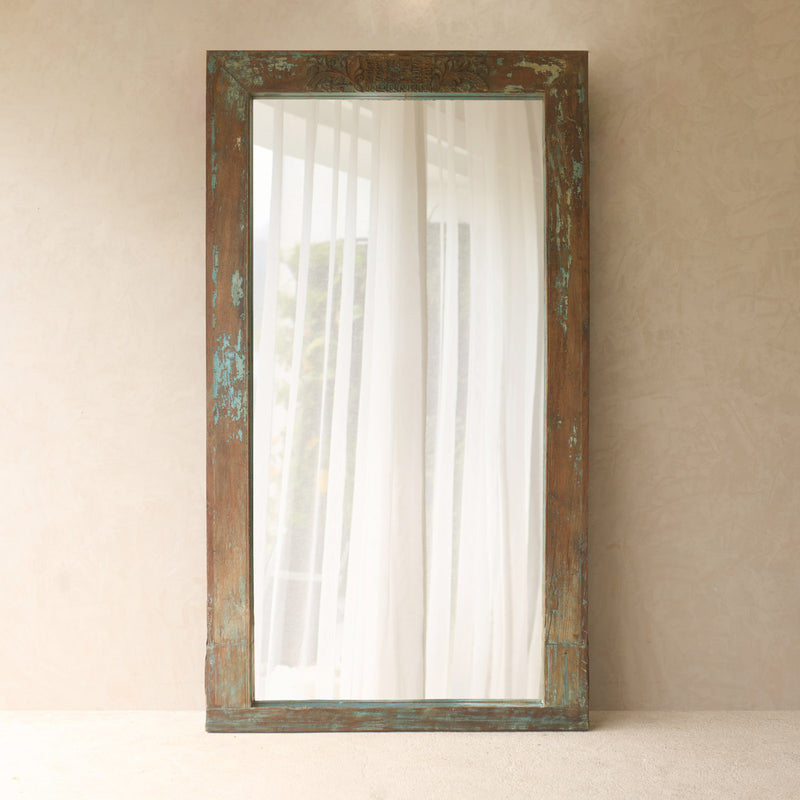 Vintage Teak Mirror | Natural