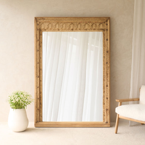 Vintage Teak Mirror | Natural