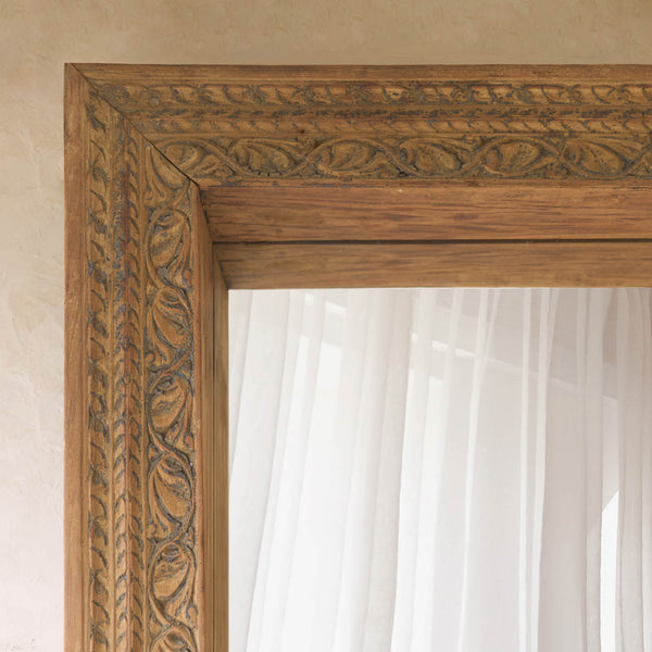 Vintage Teak Mirror | Natural