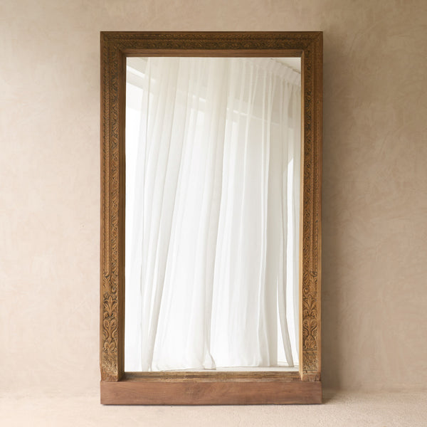 Vintage Teak Mirror | Natural