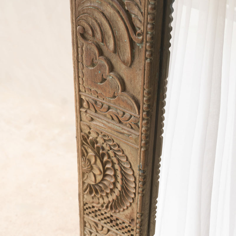 Vintage Teak Mirror | Natural
