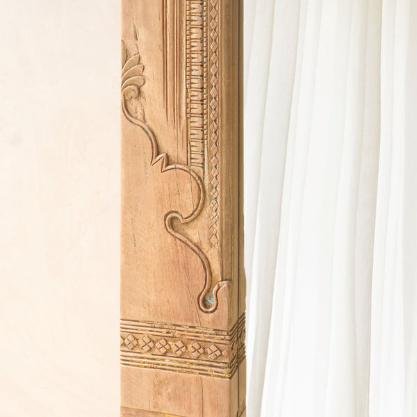 Vintage Carved Teak Mirror