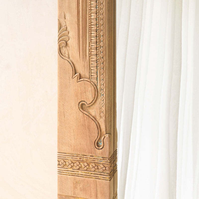 Vintage Carved Teak Mirror
