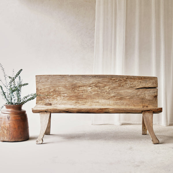 Primitive Large Bench | Teak - Whitewash (161cm)
