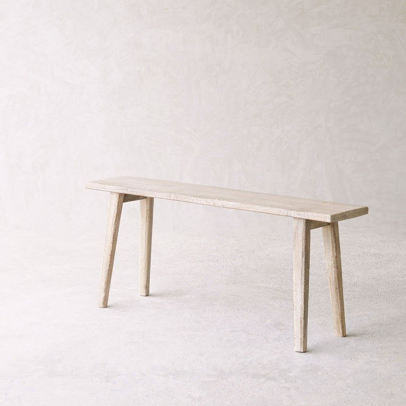 Rustic Java Teak Bench | Whitewash