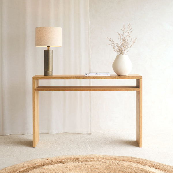 Java-console-with-shelf-teak-