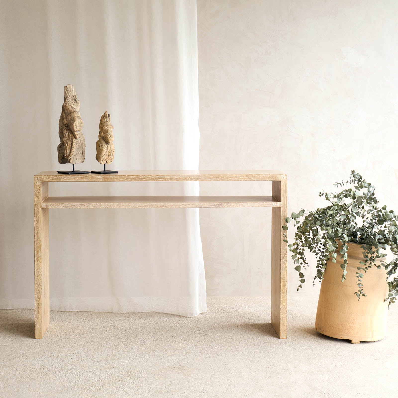 Java Console with Shelf | Teak - Whitewash – Originals Furniture
