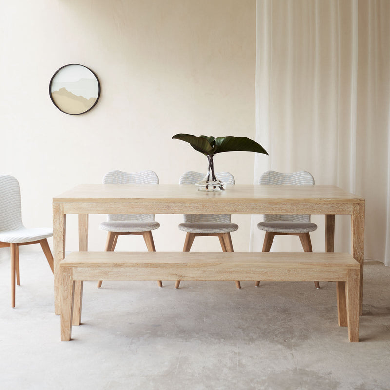 Catalina Teak Java Dining Table | Whitewash
