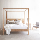 Java four poster teak bed frame in natural | Originals Furniture Singapore