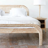 Java plough teak bed frame in whitewash - Originals Furniture Singapore