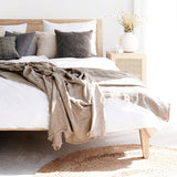 Java rattan teak bed frame whitewash | Originals Furniture Singaopre