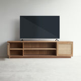 Java Teak with Rattan TV Console Natural in 200cm. Only available at Originals Furniture Singapore.