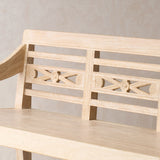 Java Carved Bench | Teak - Whitewash A