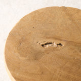 Java Round Stool | Teak Frame - White Legs - Originals Furniture