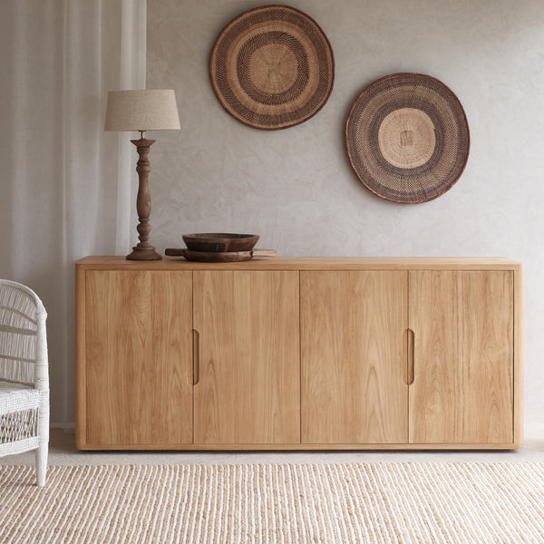 Bromo Sideboard | 4 Doors - Old Teak Natural (200cm)