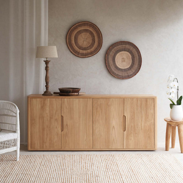 Bromo Sideboard | 4 Doors - Old Teak Natural (200cm)
