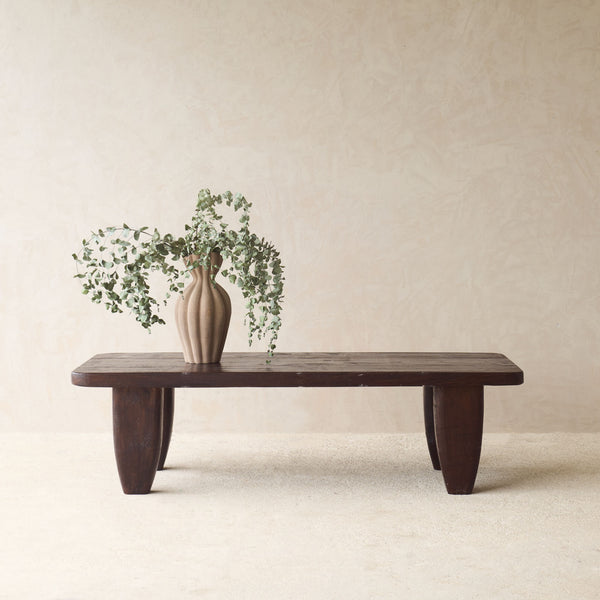 Roca Rustic Coffee Table | Old Teak - Dark Stain (136cm)