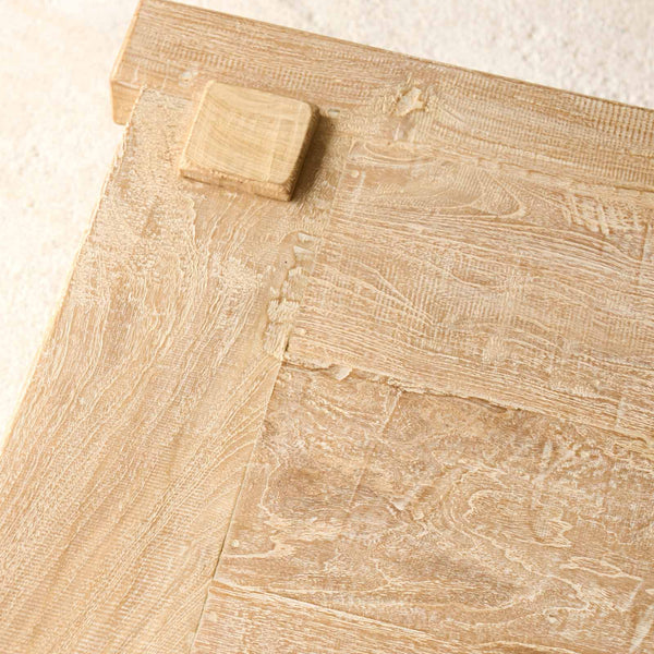 Weaving Coffee Table | Square - Whitewash (75cm)