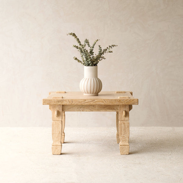 Weaving Coffee Table | Square - Whitewash (75cm)