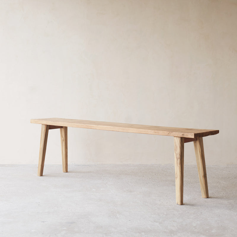 Rustic Java Teak Bench | Natural