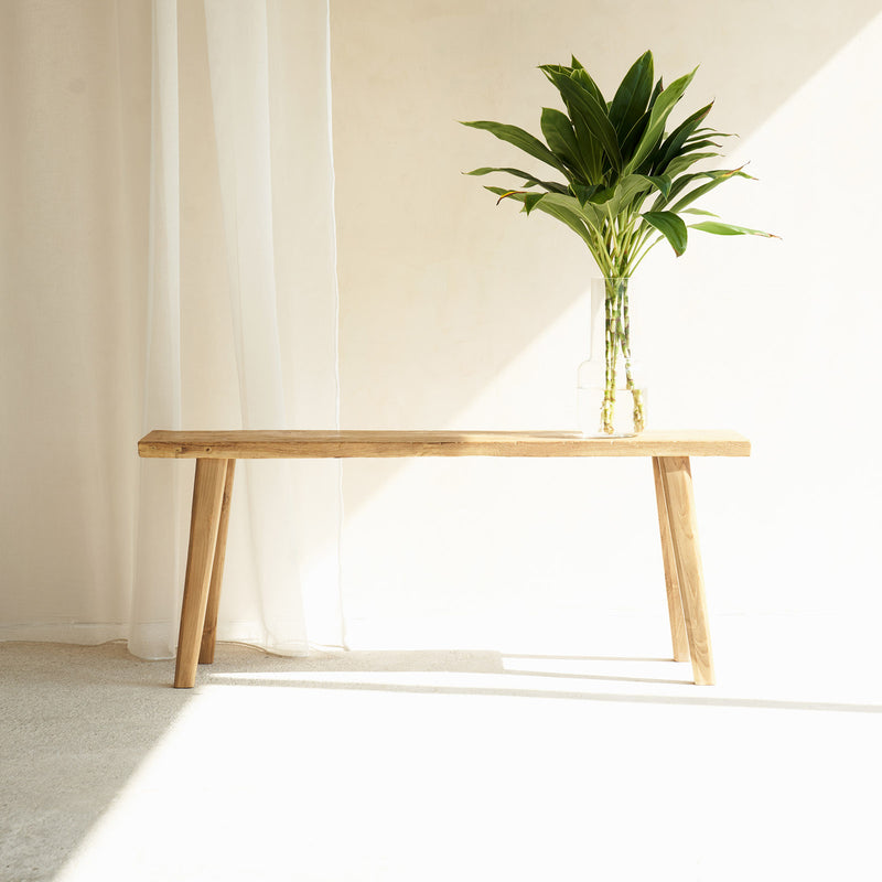 Rustic Java Teak Bench | Natural