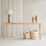 Rustic Java Teak Console | Whitewash