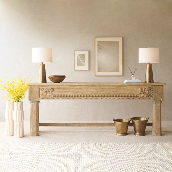 Reclaimed Carved Teak Console | No. 2