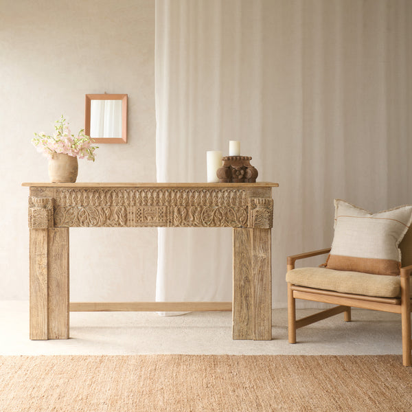 Reclaimed Carved Teak Console | No. 3