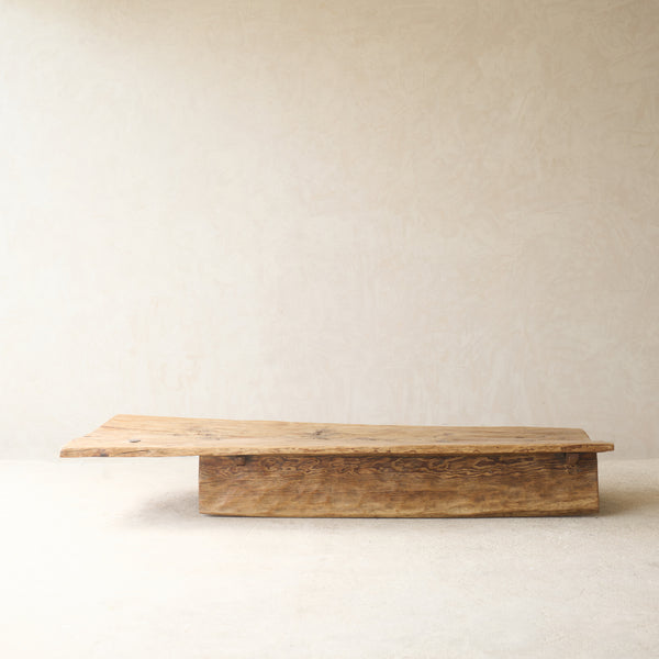 Vintage Teak Coffee Table Natural handcrafted from reclaimed solid teak with a light natural finish and traditional carved details.