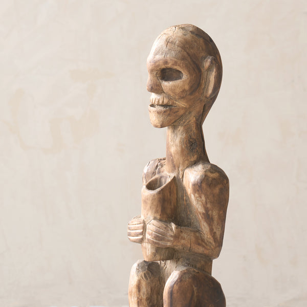 Vintage Naga Tribal Wood Sculpture