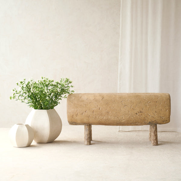 Rustic Log Bench