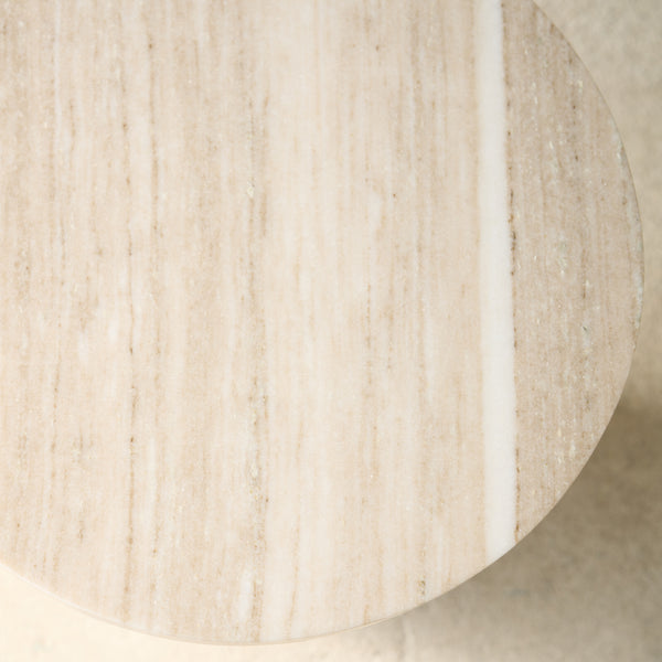 Round Pillar Marble Side Table