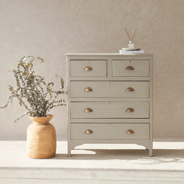 Vintage Chest of Drawers | Pewter