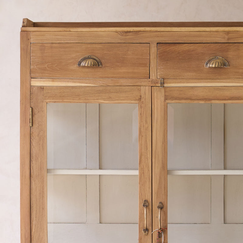 Vintage Medium Cabinet with 2 Drawers | Natural