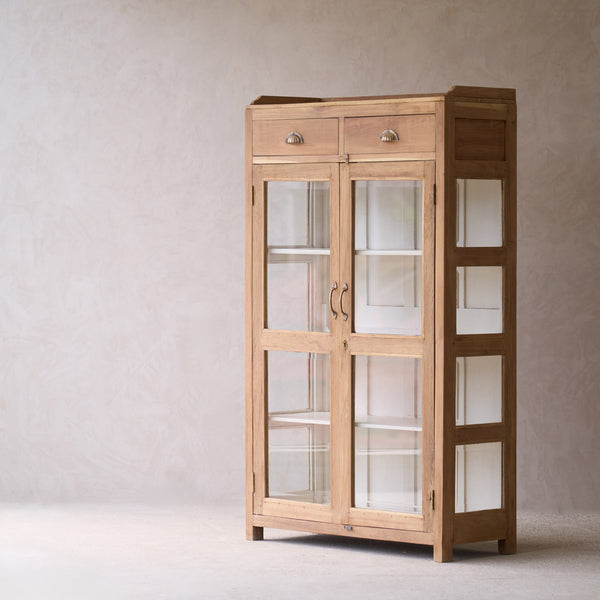 Vintage Medium Cabinet with 2 Drawers | Natural