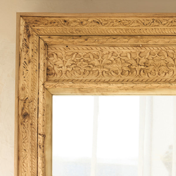 Vintage Teak Carved Mirror | Natural | No. 3