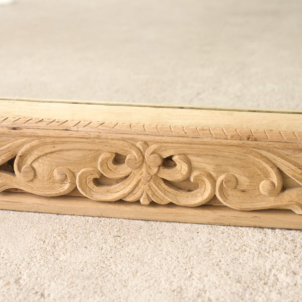 Vintage Teak Carved Mirror | Natural | No. 3