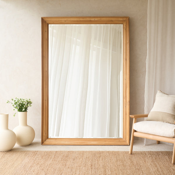 Vintage Teak Carved Mirror | Natural | No. 4