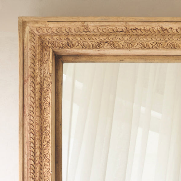 Vintage Teak Carved Mirror | Natural | No. 5