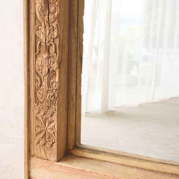 Vintage Teak Carved Mirror | Natural | No. 5