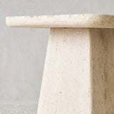 Kepami Travertine Side Table | Sand