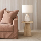 Kepami Travertine Side Table | Sand - Originals Furniture