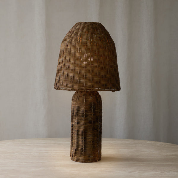 Mandor Rattan Table Lamp | Dark Brown