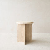 Otinia Travertine Side Table | Sand