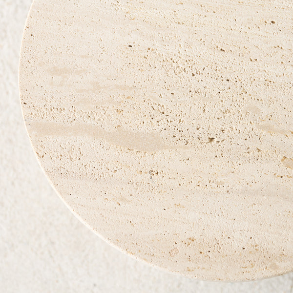 Otinia Travertine Side Table | Sand