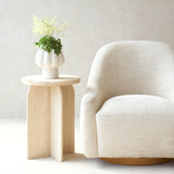Otinia Travertine Side Table | Sand