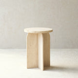 Otinia Travertine Side Table | Sand