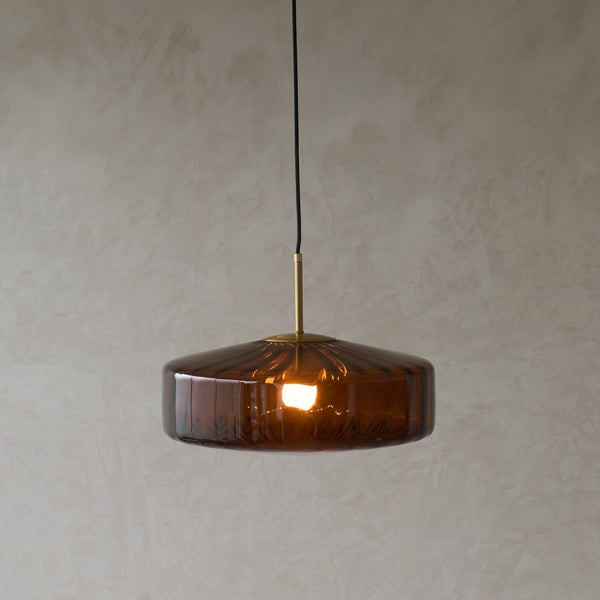 Pleat Hanging Lamp | Brown