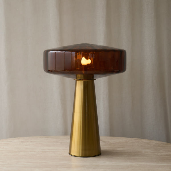 Pleat Table Lamp | Brown
